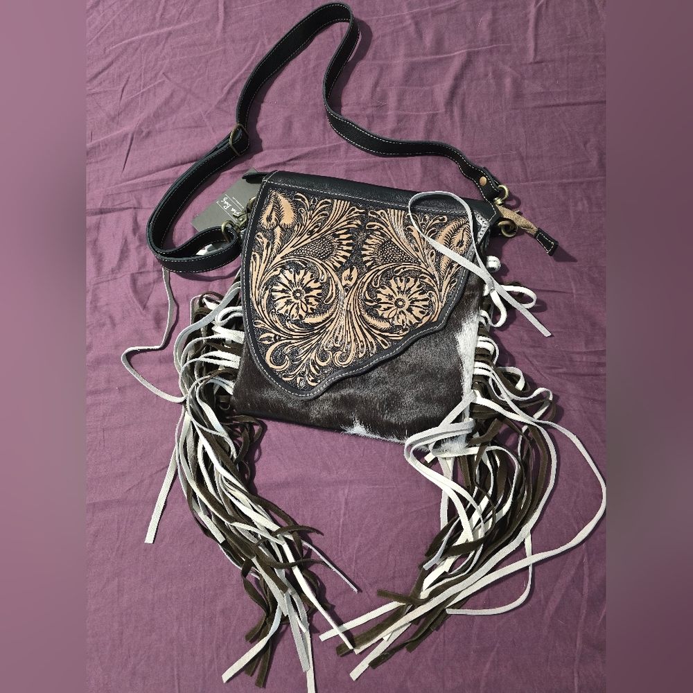 Conceal carry leather purse